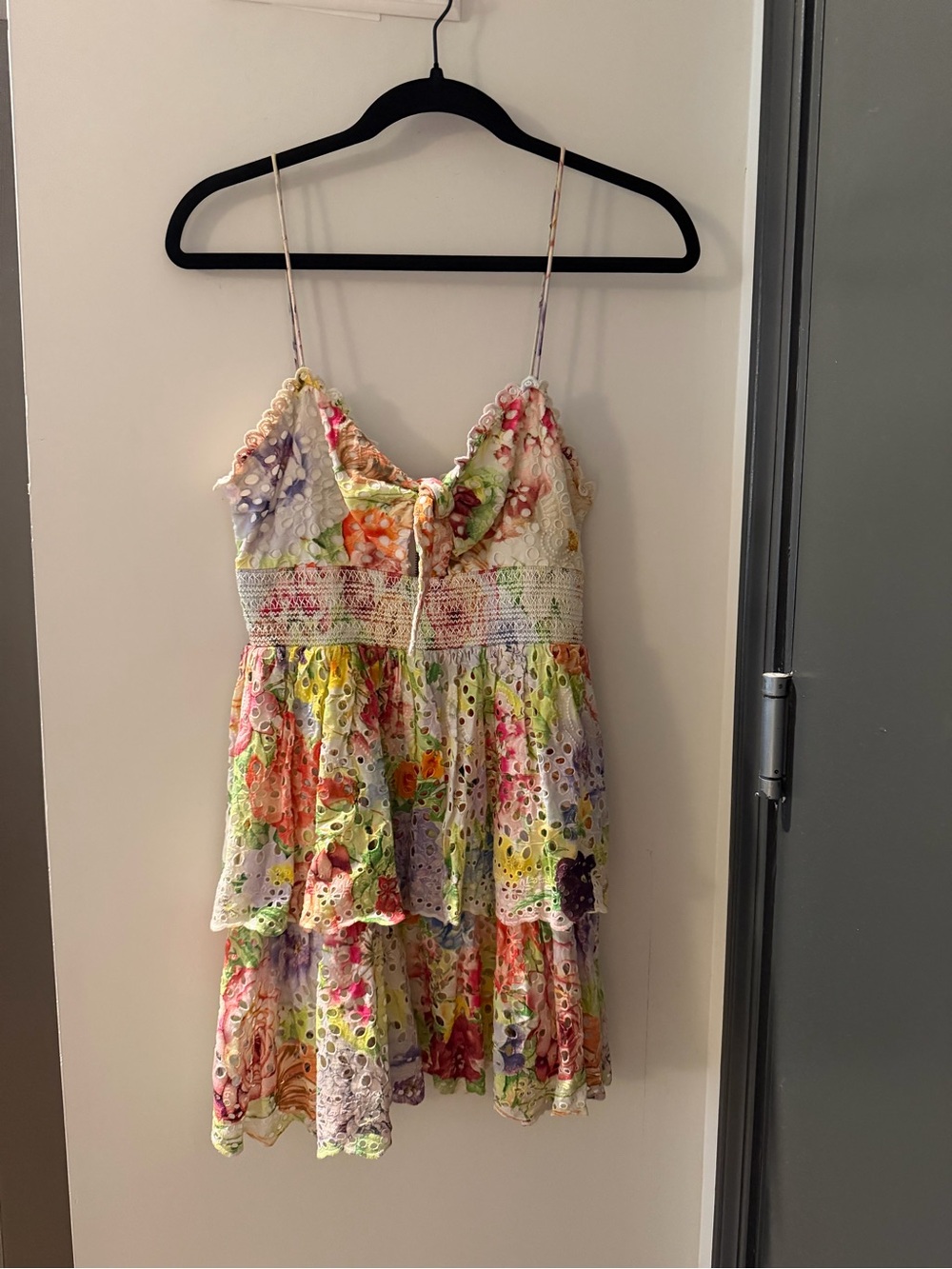 Alice and Olivia Floral Tiered Spaghetti-Strap Dress - Multicolor